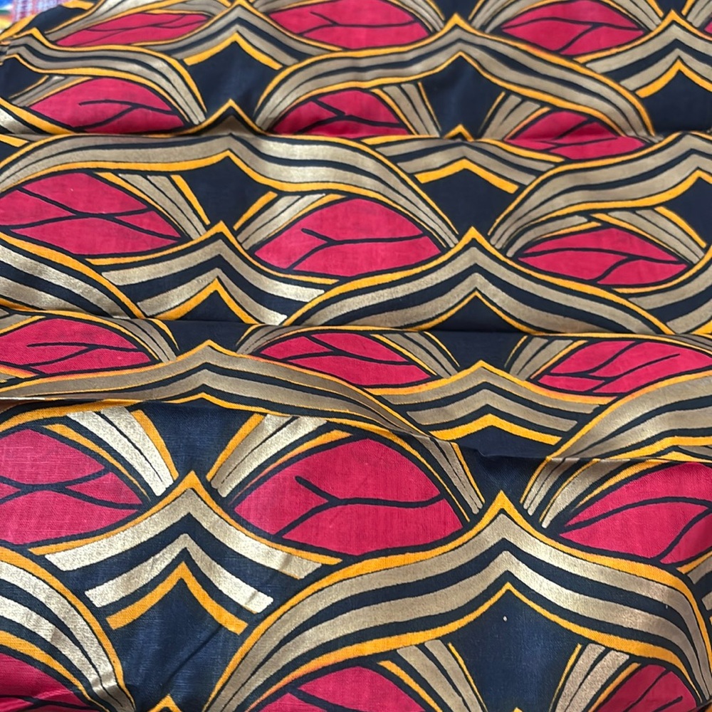 Vibrant Cotton Fabric, new 6 yards